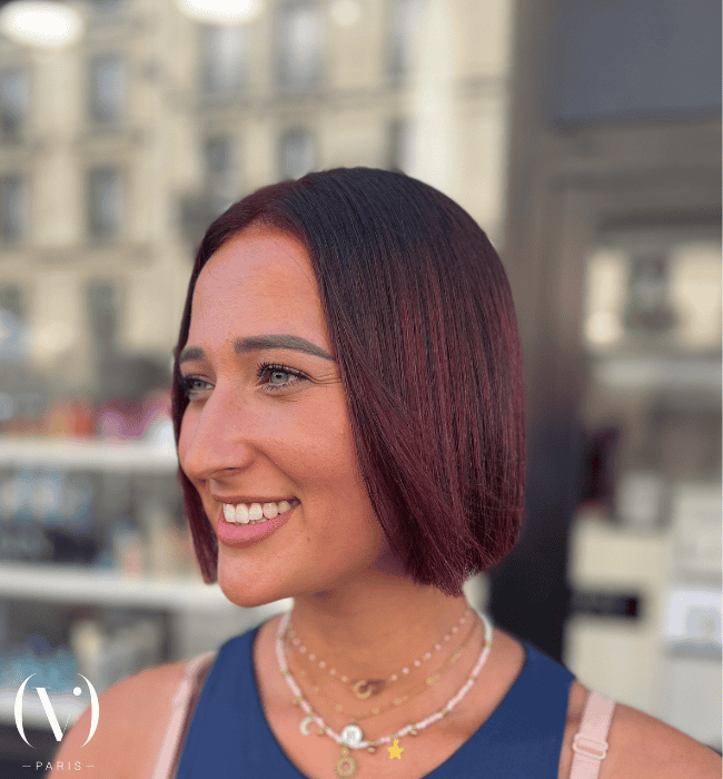 Lissage Brésilien Tendances Chignon bas flou