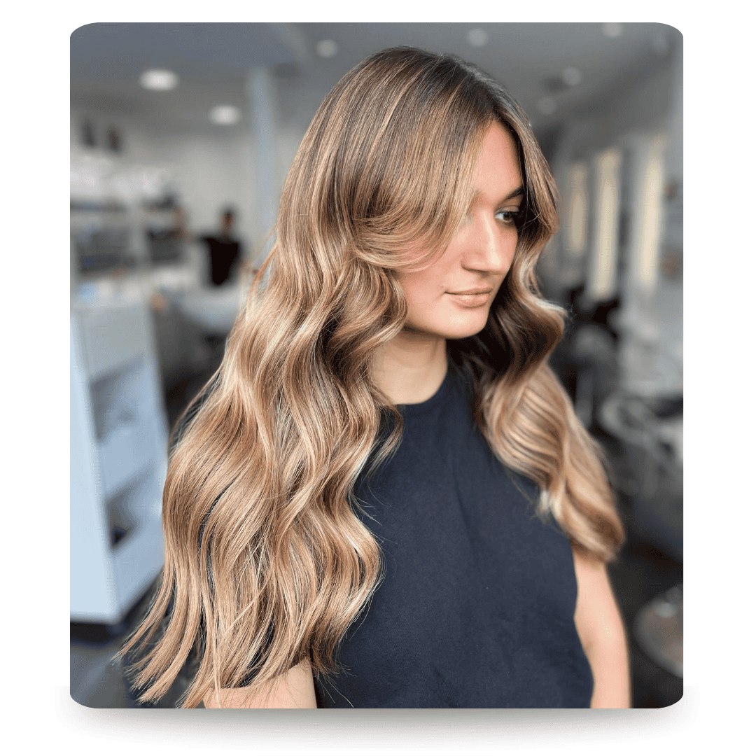 Balayage Blond Caramel Subtil