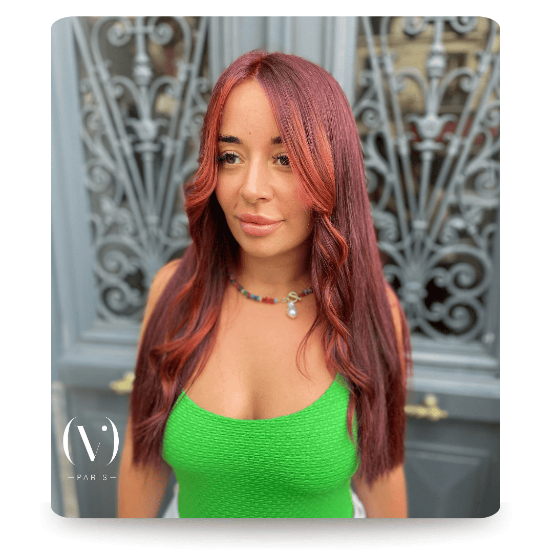 Balayage Rouge Cuivré Intense